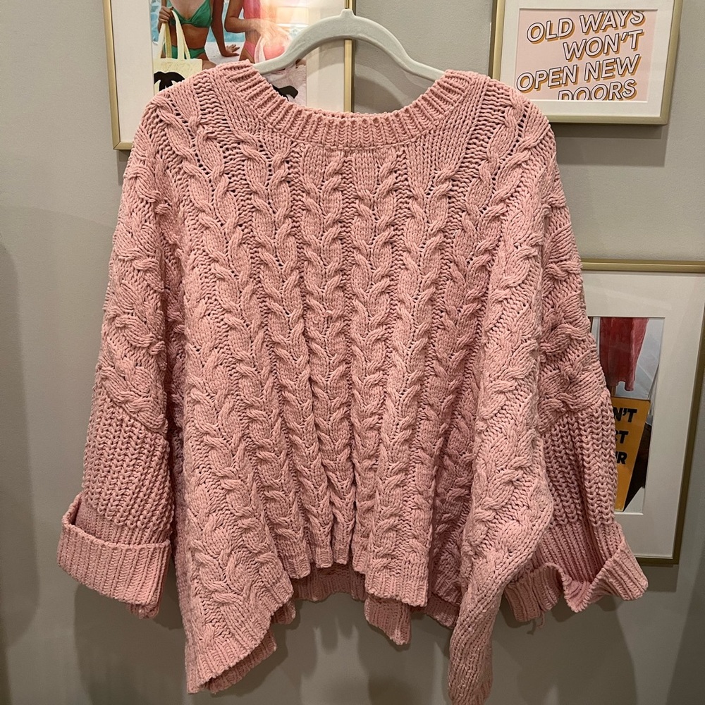 pink sweater